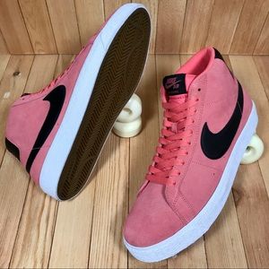 Nike SB Zoom Blazer Mid Pink Salt Skate Shoes